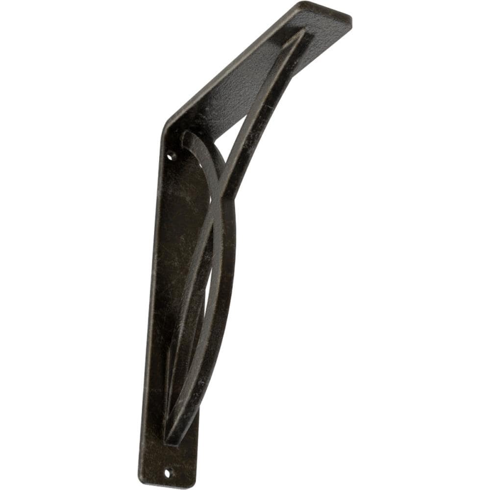 Ekena Millwork BKTM01X05X08SMIAWS Miller 5.5-in x 1.5-in x 8-in Gray Wrought iron Mounting bracket