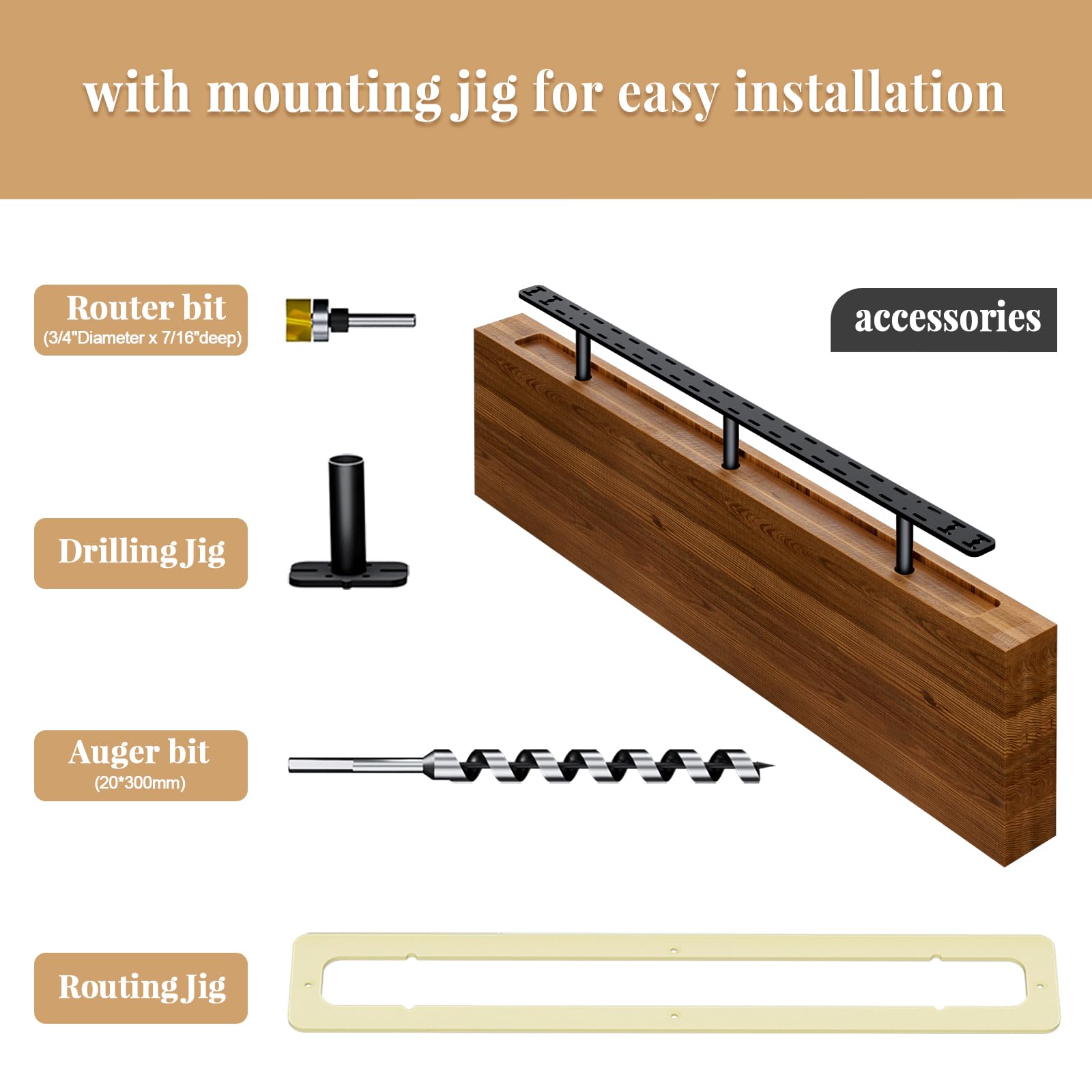 Lukvuzo Floating Shelf Bracket 1 Piece Heavy Duty Invisible Wall Mount ...