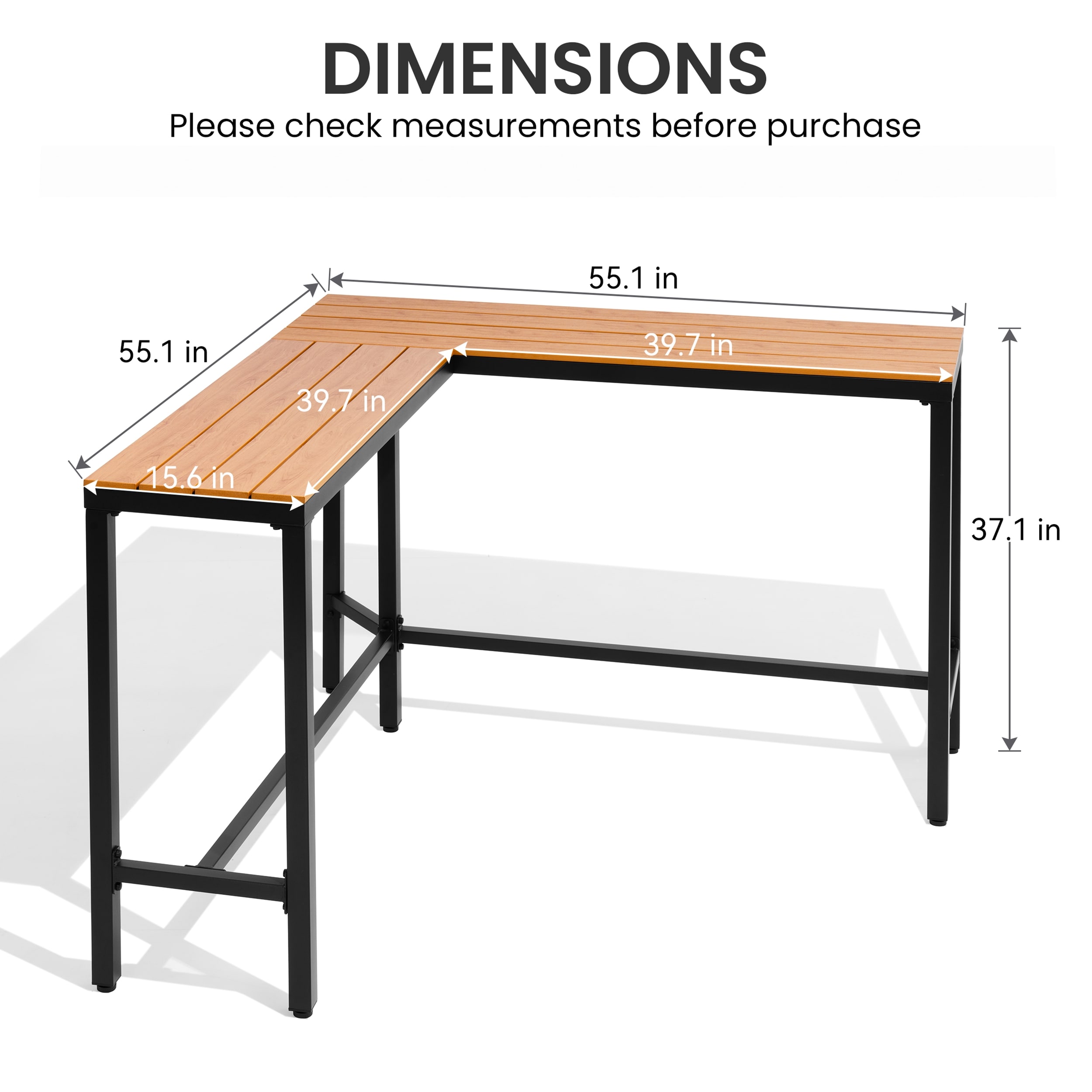 Crestlive Products CL-TB072BRN Patio-Tables - View #3