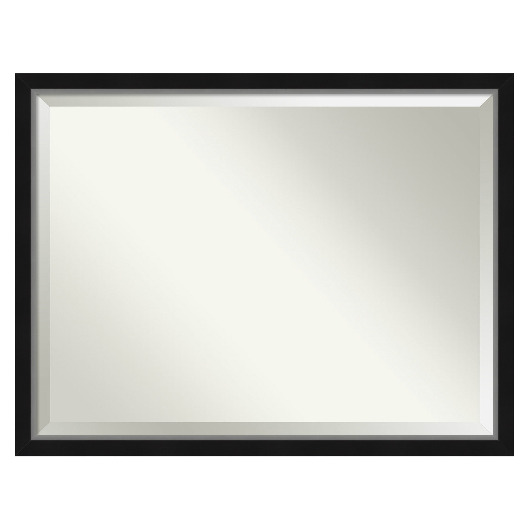 Amanti Art A17005479889 Eva Black Silver 43.25-Inches W x 33.25-Inches H Rectangle Eva Black Silver Narrow Framed Wall Mirror