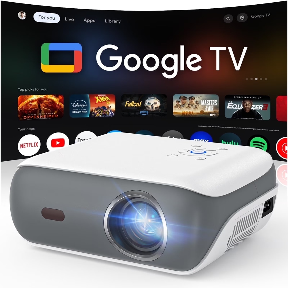 4K Google TV Projector Google Officially Licensed Dolby Audio Electric Focus Auto Vertical Keystone