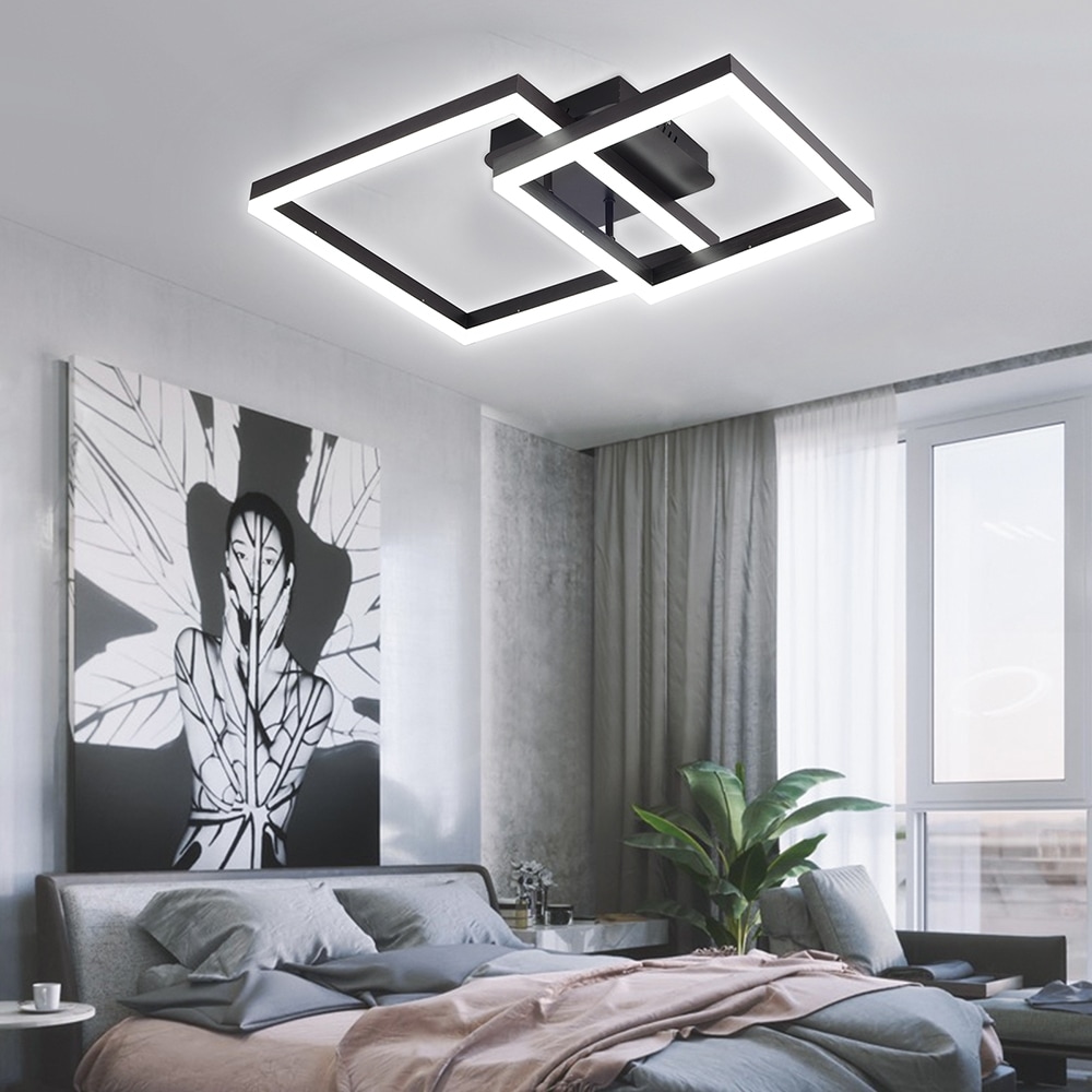 OUKANING 23.62 in. 1-Light Modern Creative Design Black Selectable