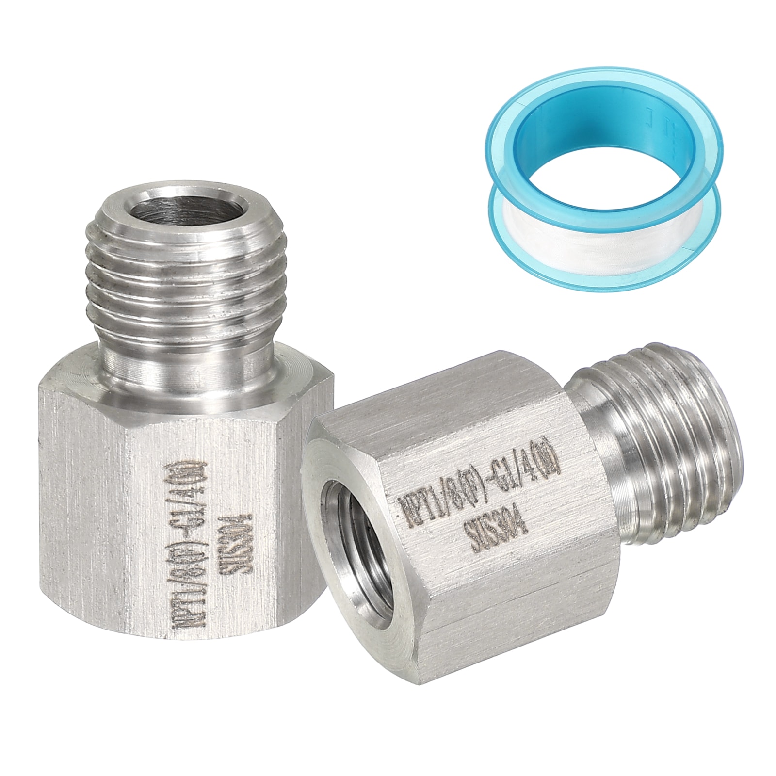PATIKIL 2pcs 304 Stainless Steel Forged Pipe Fitting 1/8 Inch NPT ...