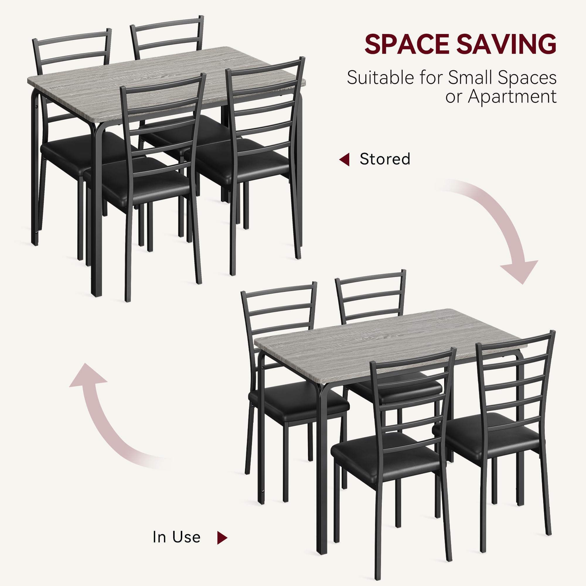 GarveeLife LSLX0330SB147 Dining-Tables - View #5