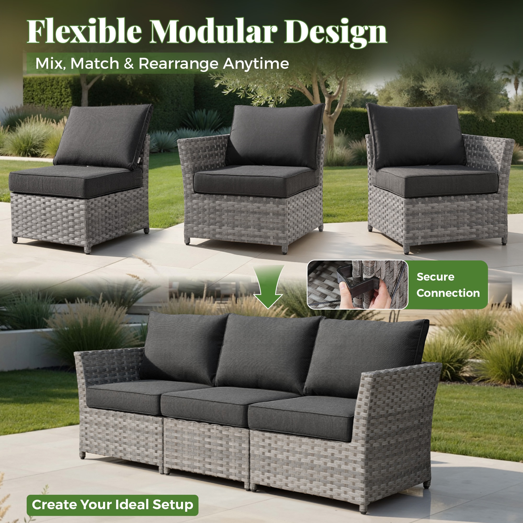 Pouuin STBS108 Patio-Sofas-Daybeds - View #3