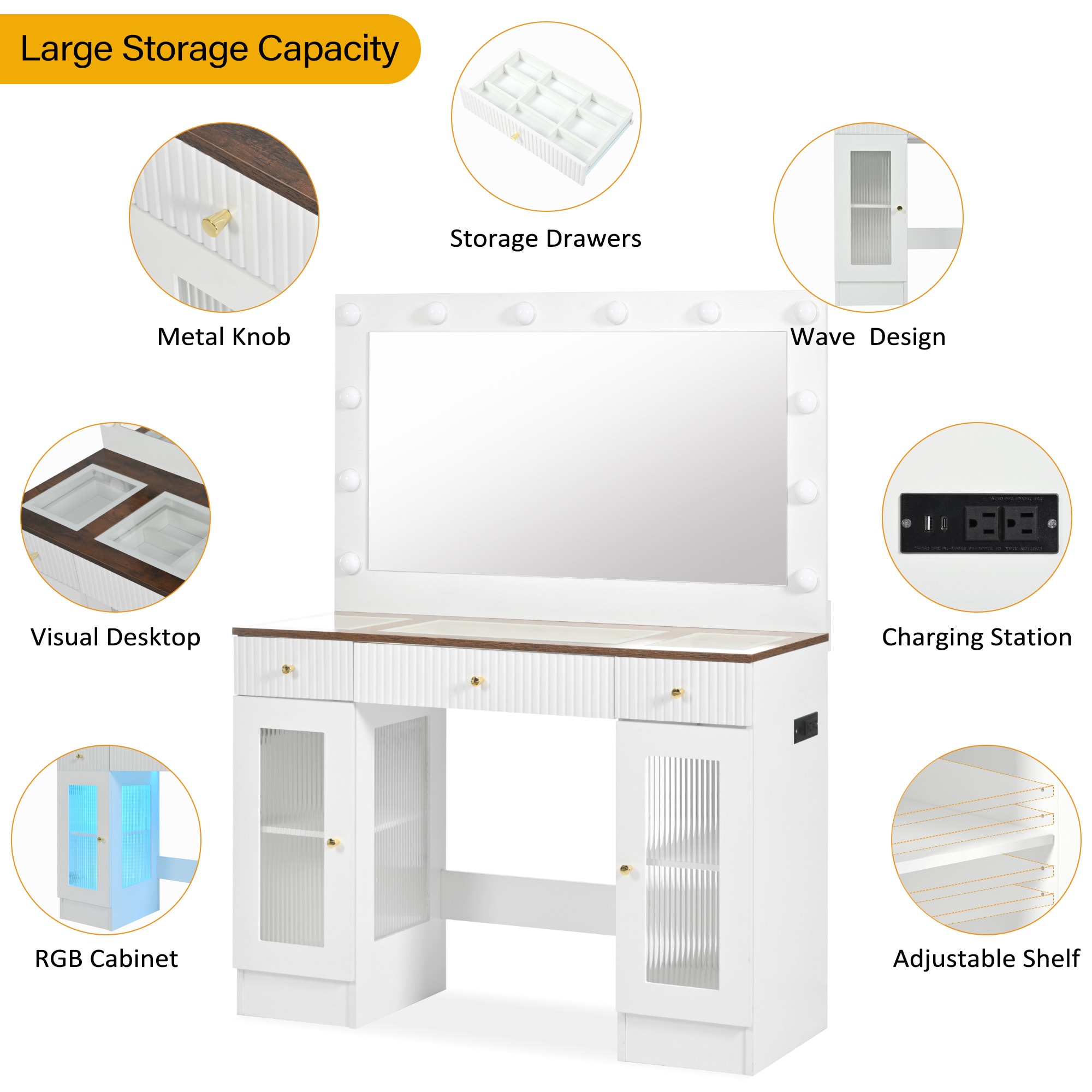 ModernLuxe N704P263505K Bedroom-Vanities - View #5
