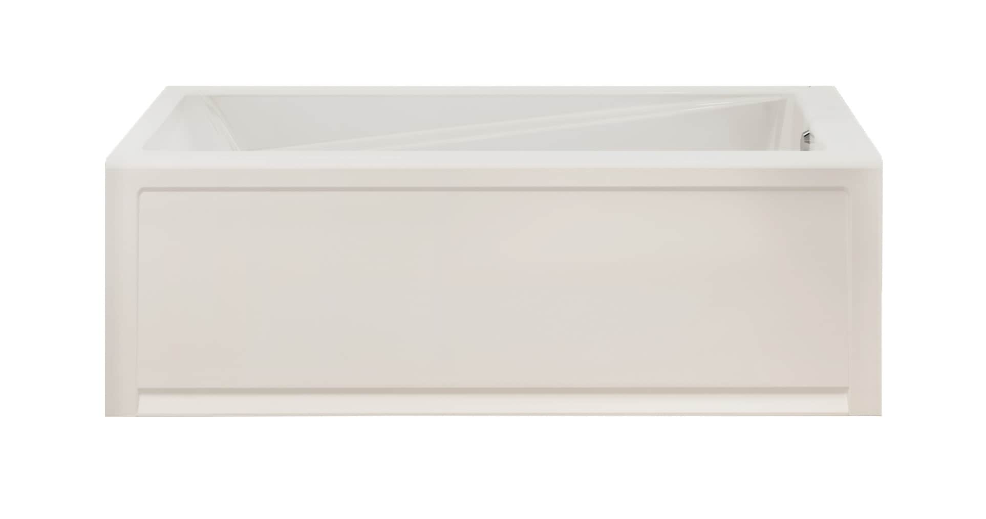 MAAX 105454-000-001-802 New Town 30.0-in x 59.75-in White Acrylic Rectangular Alcove Soaking bathtub ( Right Drain )