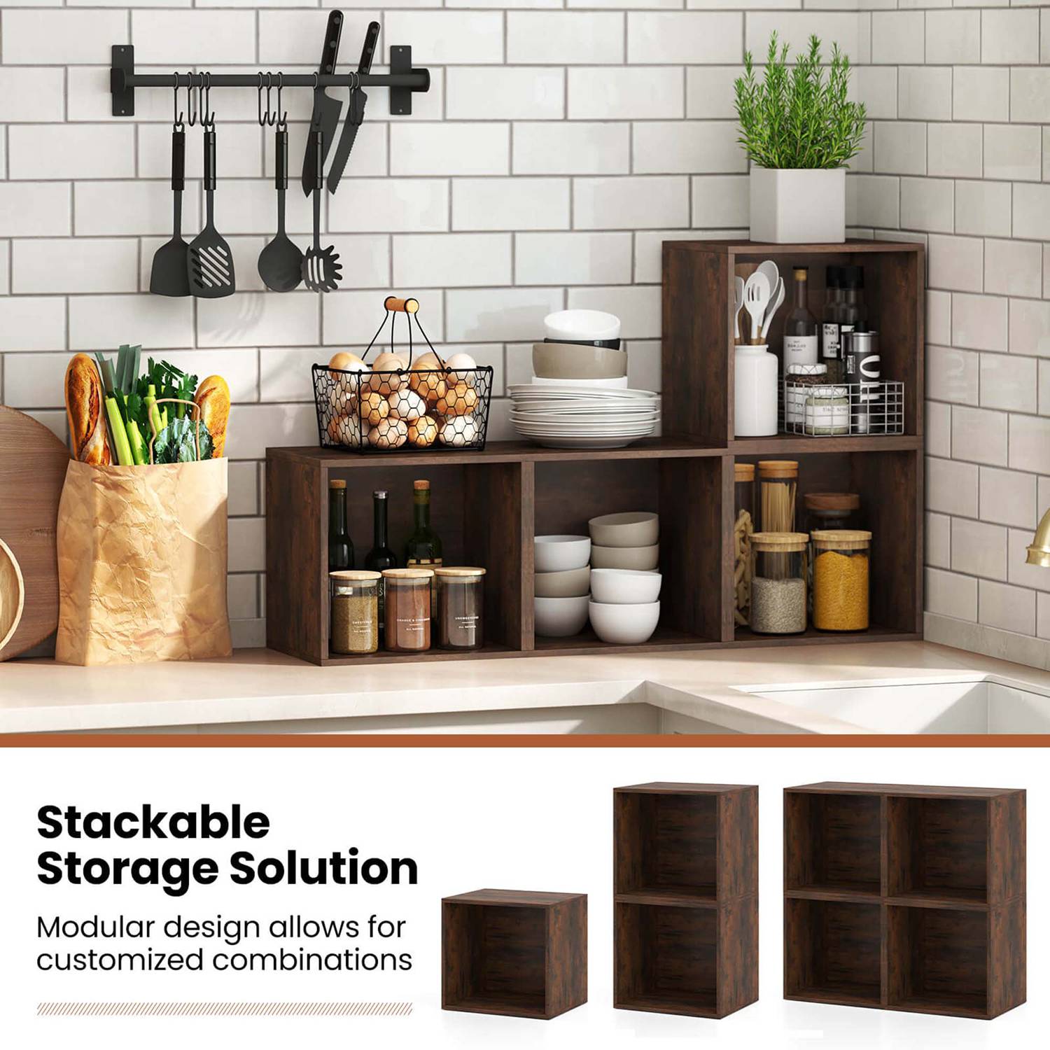 Costway CSHY003880 Laminate-Storage-Cubes - View #4