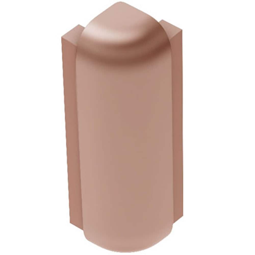 Schluter Systems E90RS100AK39 Rondec-Step 0.375-in W x 1.875-in L Satin copper anodized aluminum Aluminum Outside corner Tile Edge Trim