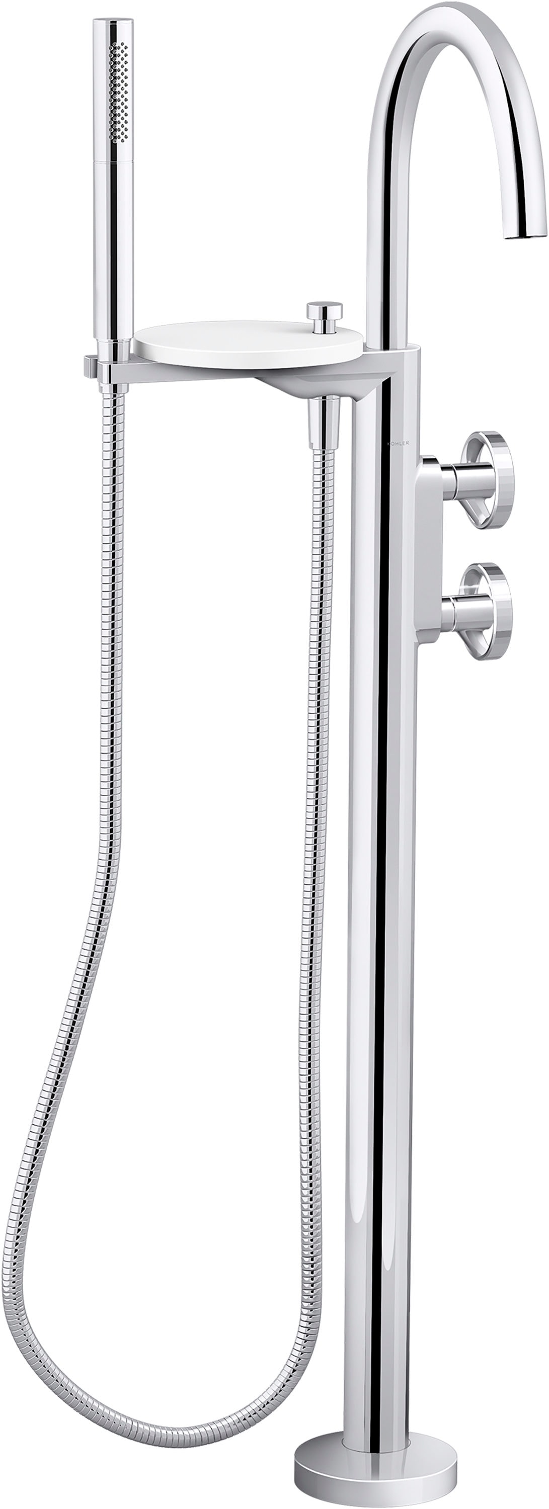 KOHLER Exhale Polished Chrome 2.75-in Shower Wall Bracket (0.5-in