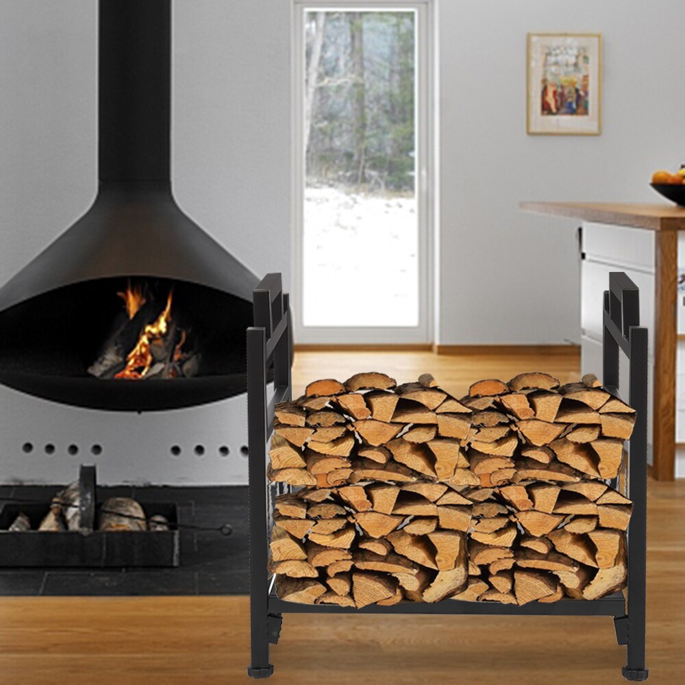 Fireplace log best sale holder lowes