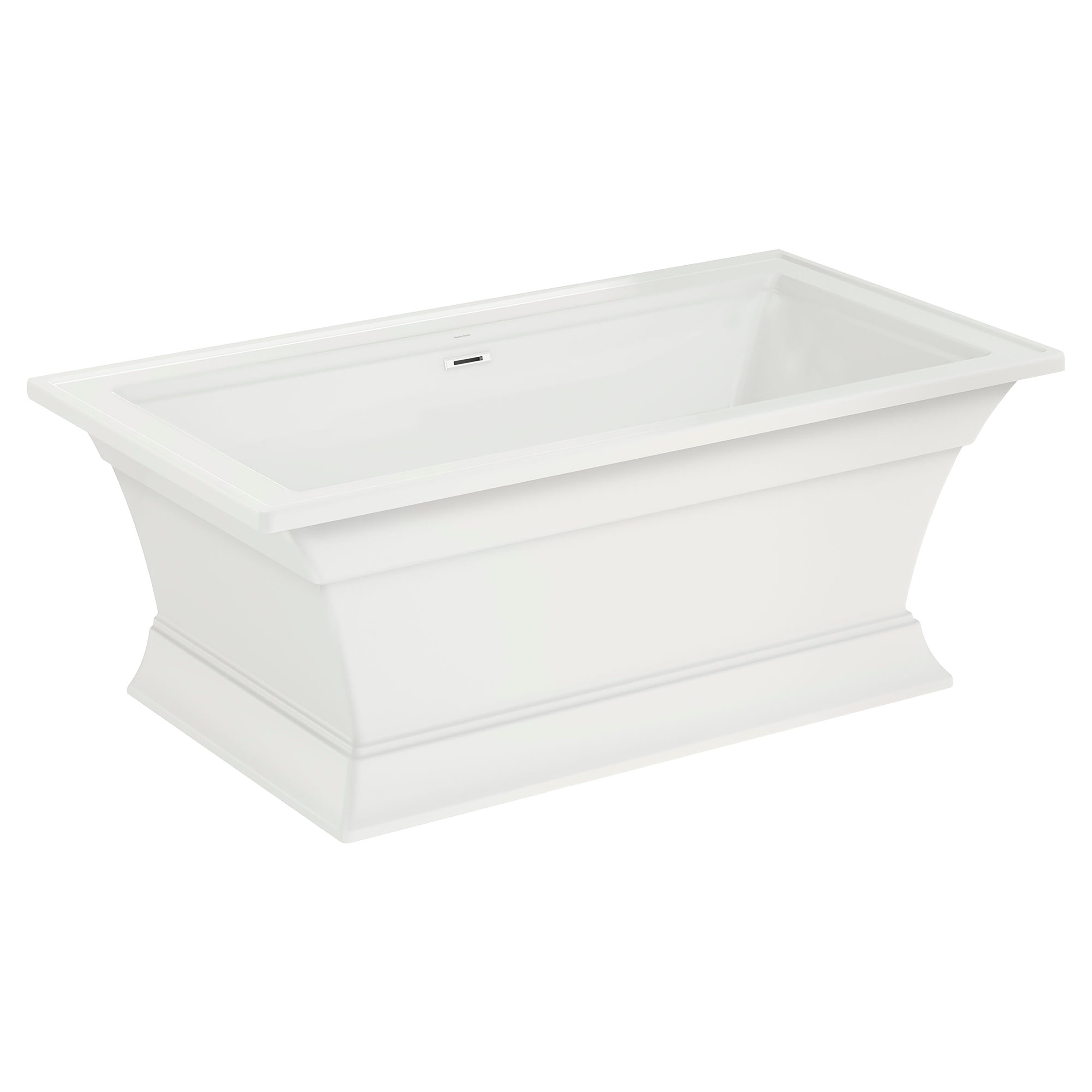 American Standard 2546004.020 Town Square S 36-Inches x 68-Inches White Acrylic Rectangular Freestanding Soaking bathtub ( Center Drain )