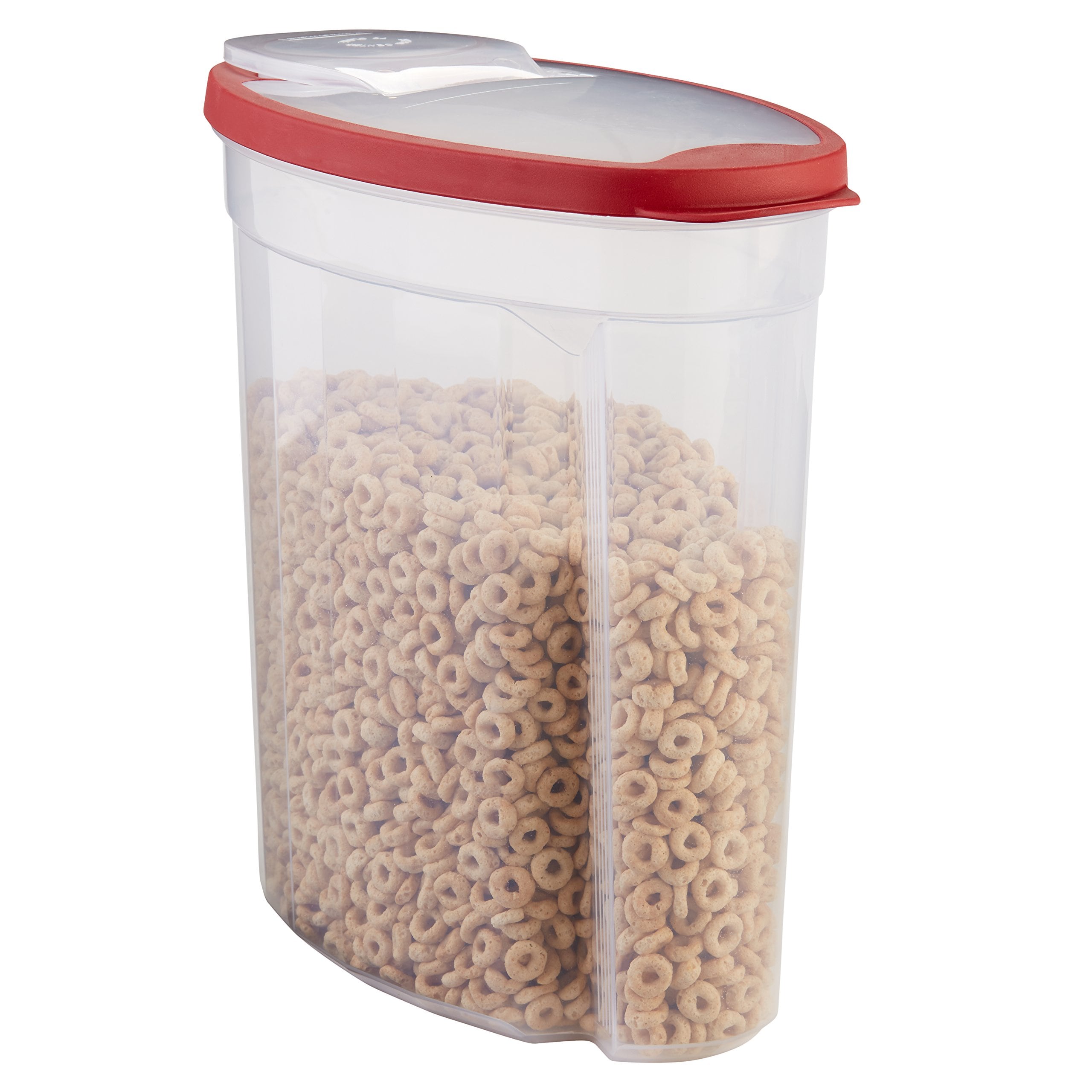 Rubbermaid  Flex and Seal Cereal Keeper 1.5 Gallon BPA-Free Clear with Red Lid