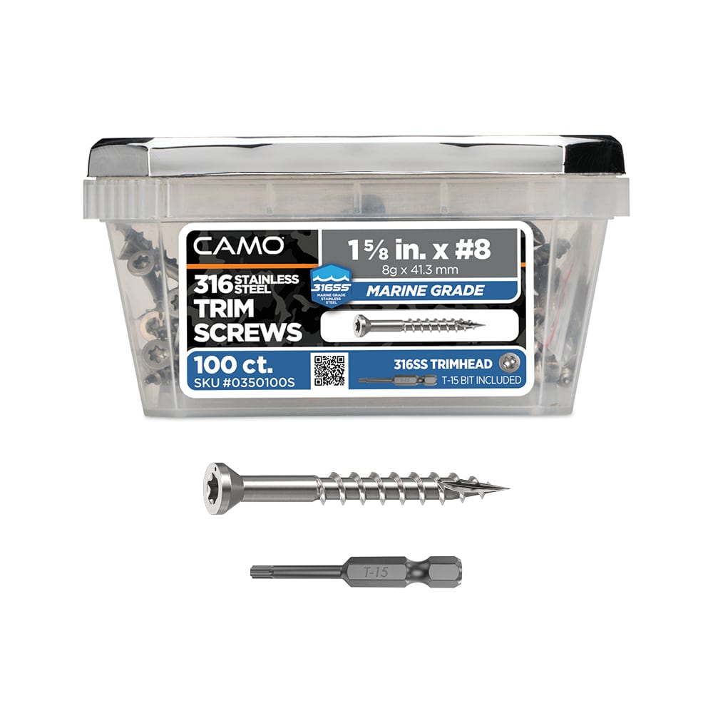 CAMO 0350100S #8 x 1-5/8-in Wood to wood Deck Screws ( 100 -Per Box )