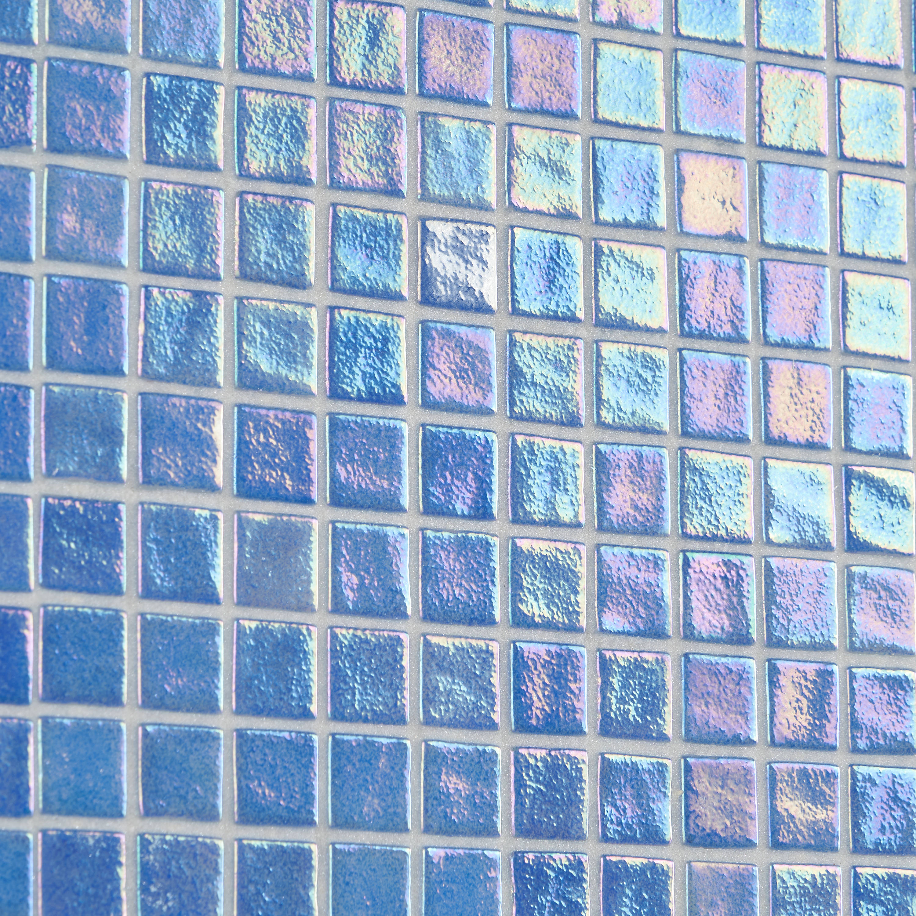 Whirlpool Blue Polished Glass Mosaic Tile 12" x 18"
