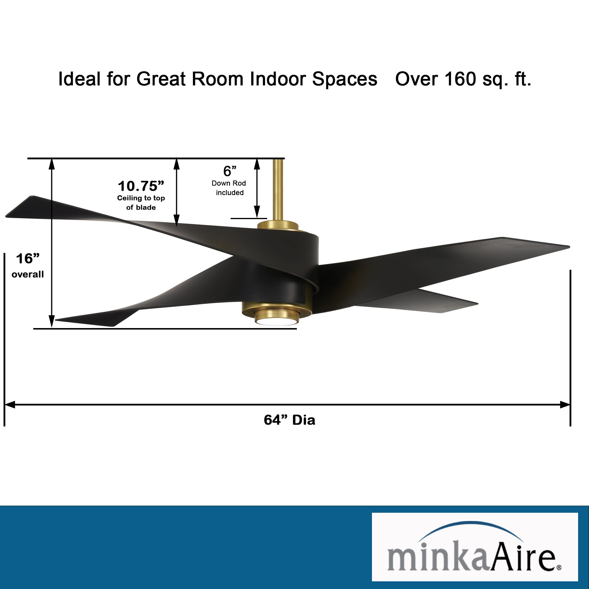 Minka Aire F903L-SBR/MBK Ceiling-Fans - View #6