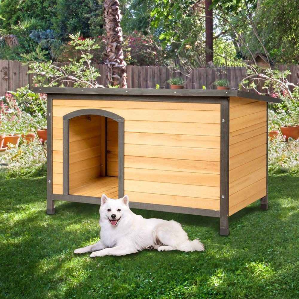 WELLFOR Wood Indoor/Outdoor Dog Pet House in the Pet Houses department ...