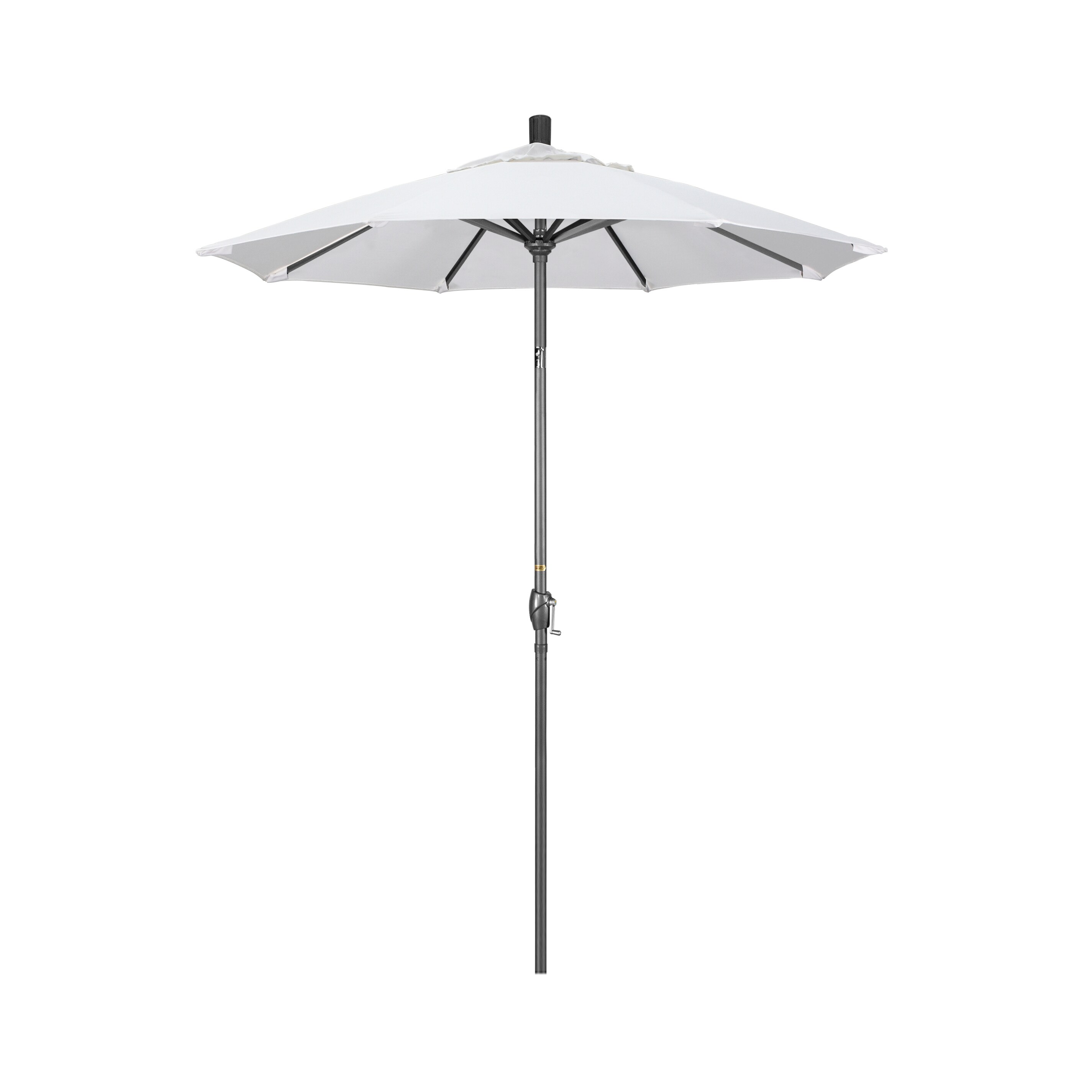 California Umbrella GSPT608010-5404 6-ft Aluminum White Push-button Tilt Market Patio Umbrella