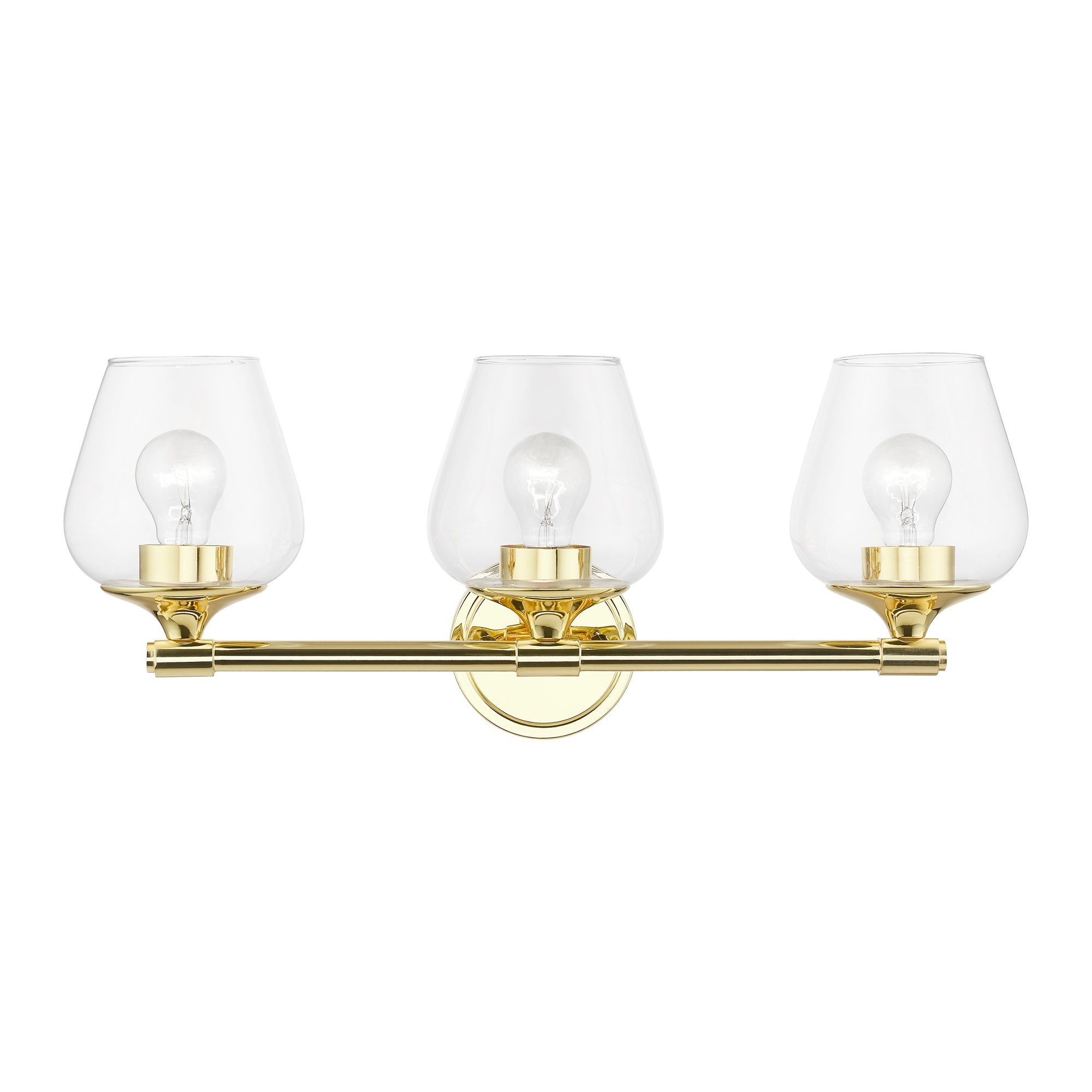 Livex Lighting 17473-02 Willow 23-in 3 -Light Polished Brass Transitional Vanity light