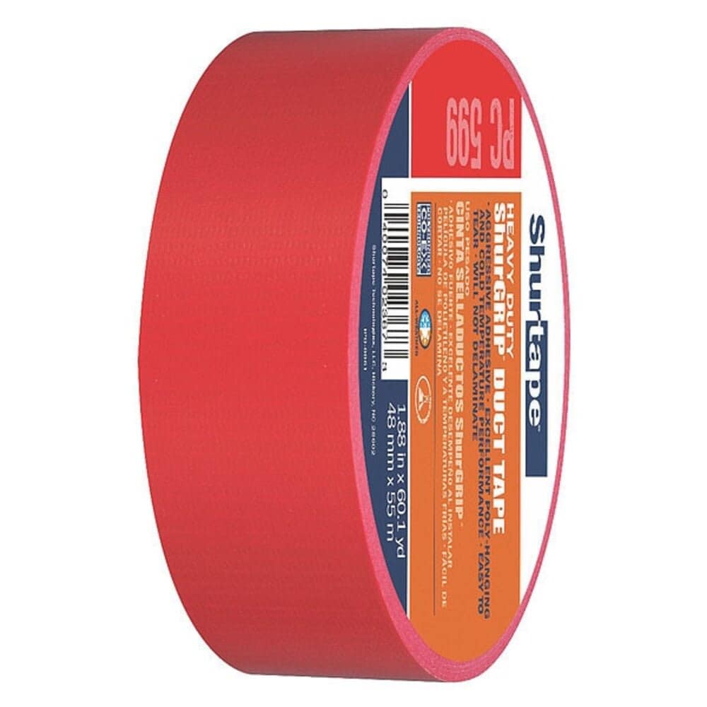 Shurtape  Duct Tape Red 60-1/8 yd L 1-7/8 in W 105469