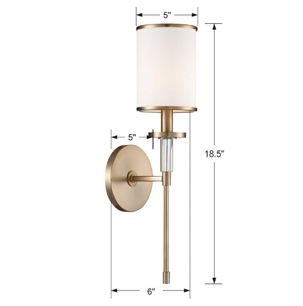 Hatfield 18.5" Vibrant Gold Wall Sconce with White Silk Shade