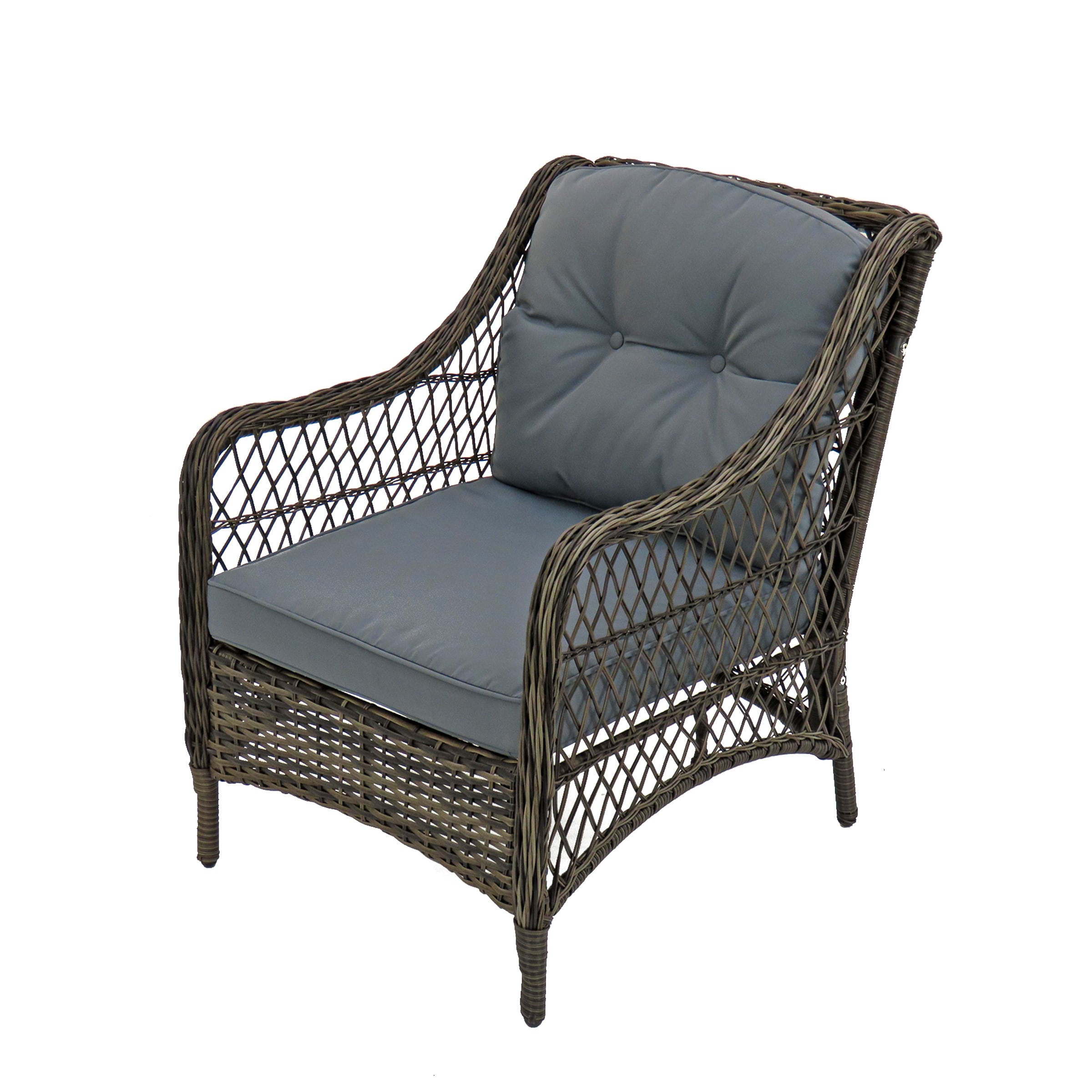 National Outdoor Living Litherland 4-Piece Wicker Patio Conversation ...