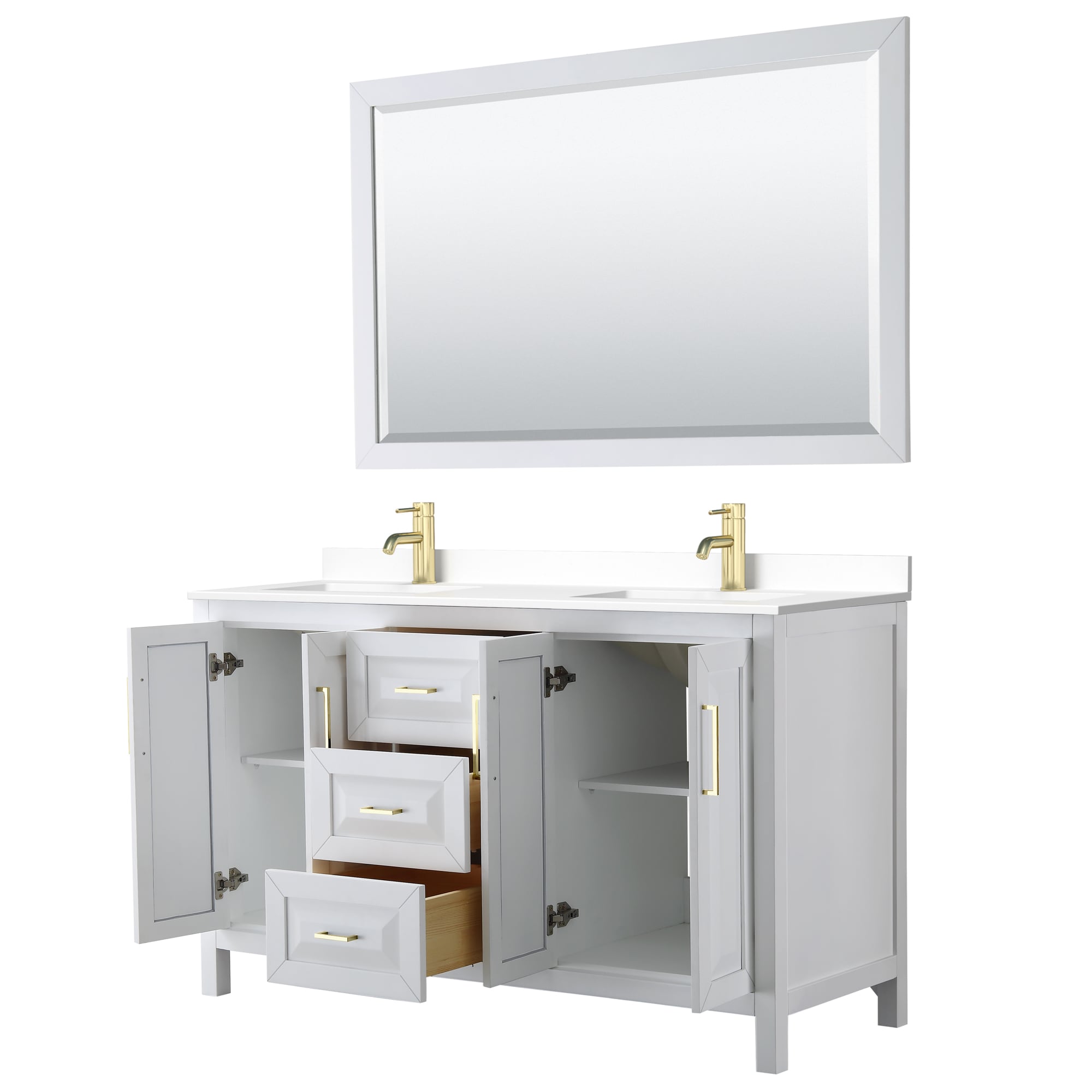 Wyndham Collection WCV252560DWGWCUNSM58 Bath-Vanity-Combo - View #2