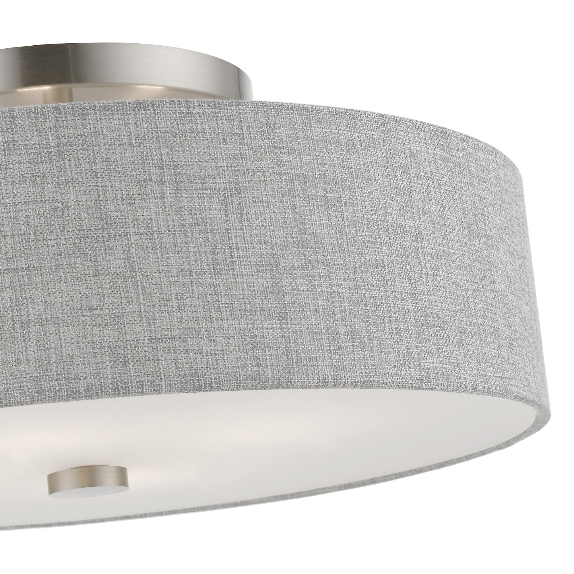 Dakota Brushed Nickel 4-Light Semi-Flush Mount with Urban Gray Shade