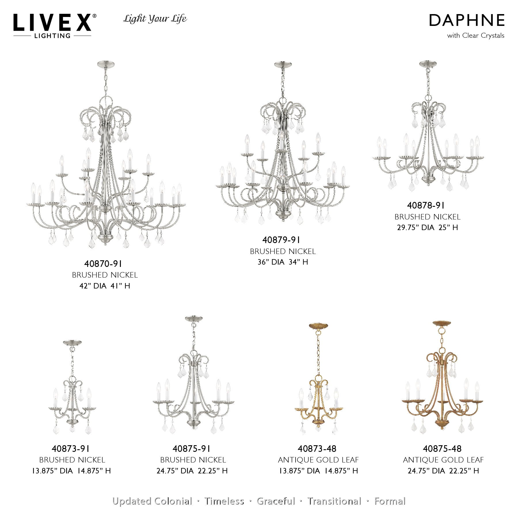 Antique Gold Leaf 5-Light Chandelier with Teardrop Crystals