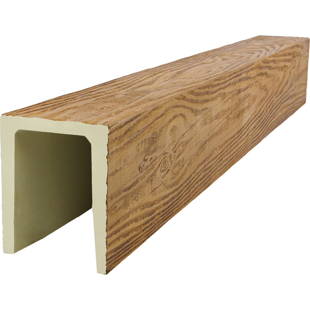 Ekena Millwork 2383541 1-in x 7-1/2-in x 20-ft Warm Caramel Finished Urethane U-Shaped Decorative Beam