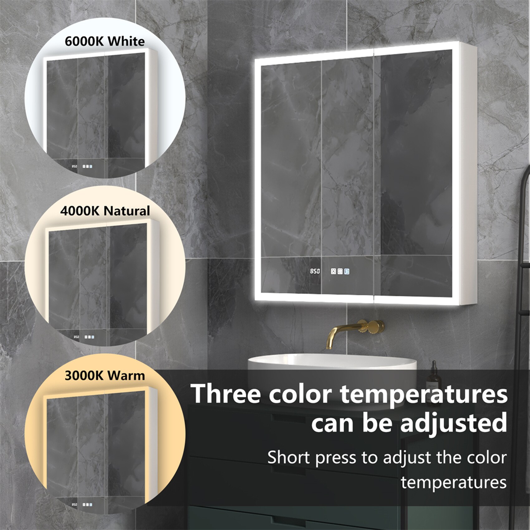 ExBrite EBMC3630V3DB Bathroom-Medicine-Cabinets - View #5