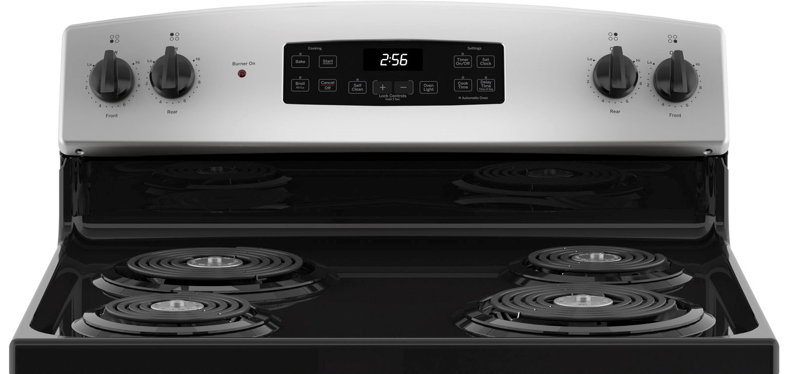 JB256RTSS GE ®30 Free-Standing Self-Clean Electric Range STAINLESS  STEEL/BLACK - C & C Audio Video and Appliance