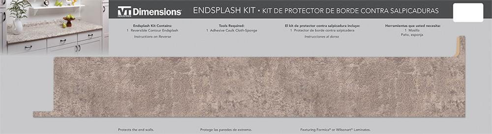 VT Dimensions 016912119998831-58 7.5-in W x 28-in H x 0.75-in D Elemental Stone Waterfall Kitchen Countertop Side Splash
