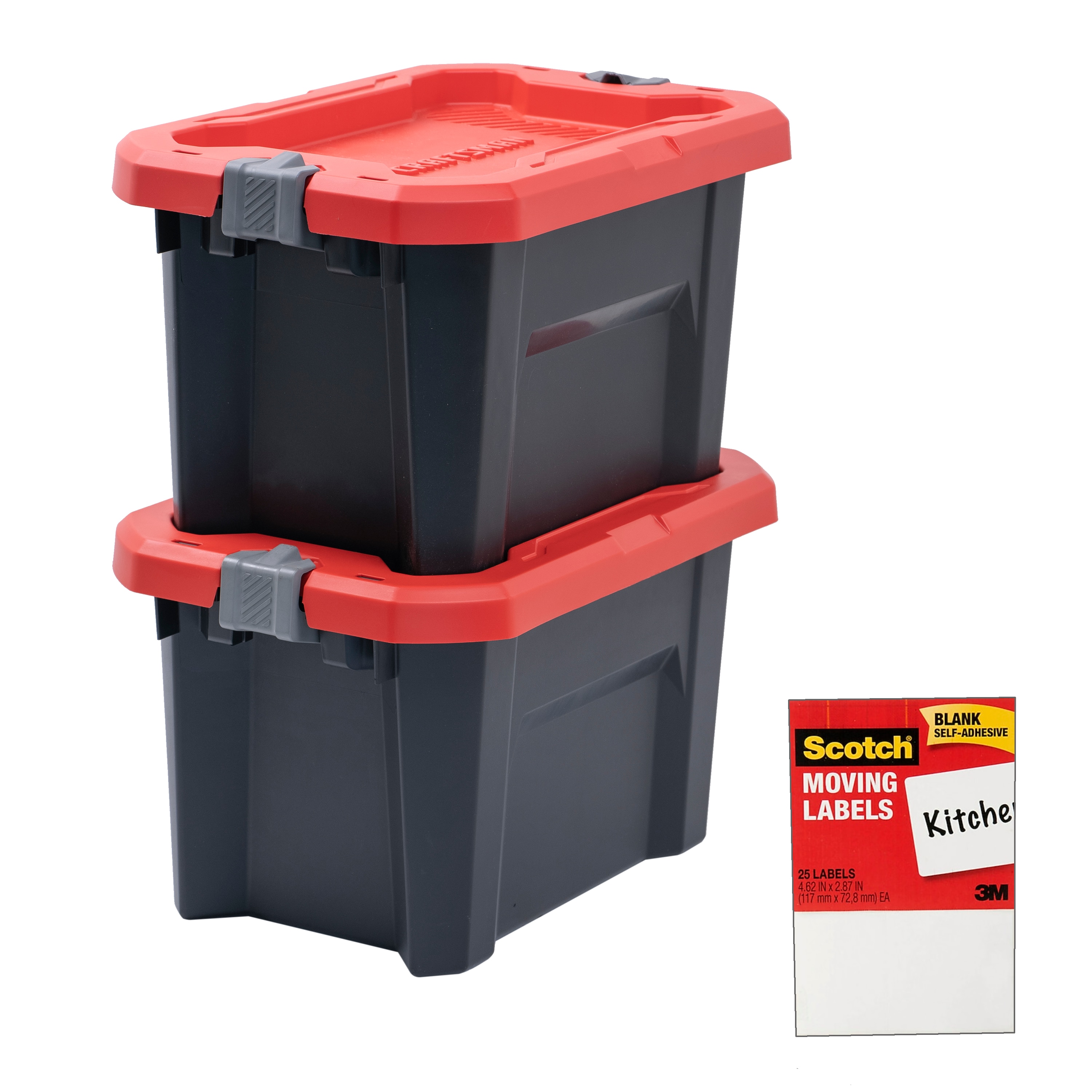 CRAFTSMAN Medium 5-Gallons (20-Quart) Black Heavy Duty Tote with Latching  Lid in the Plastic Storage Containers department at