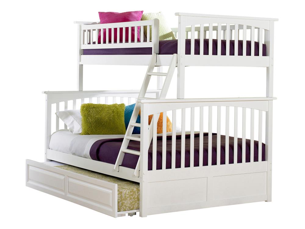 AFI Furnishings Columbia White Twin Over Full Bunk Bed at Lowes.com