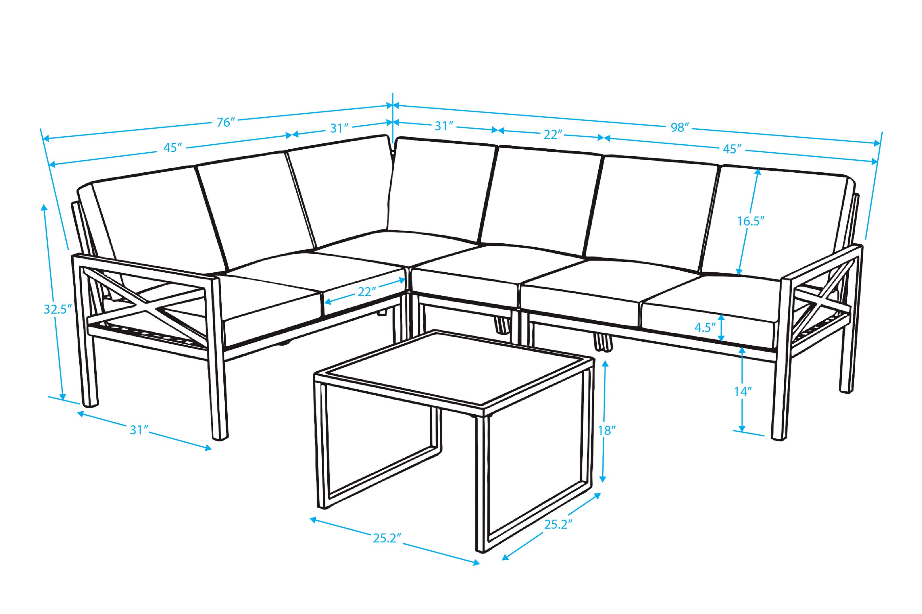 Leisure Made 502987-NVY Patio-Sofas-Daybeds - View #7