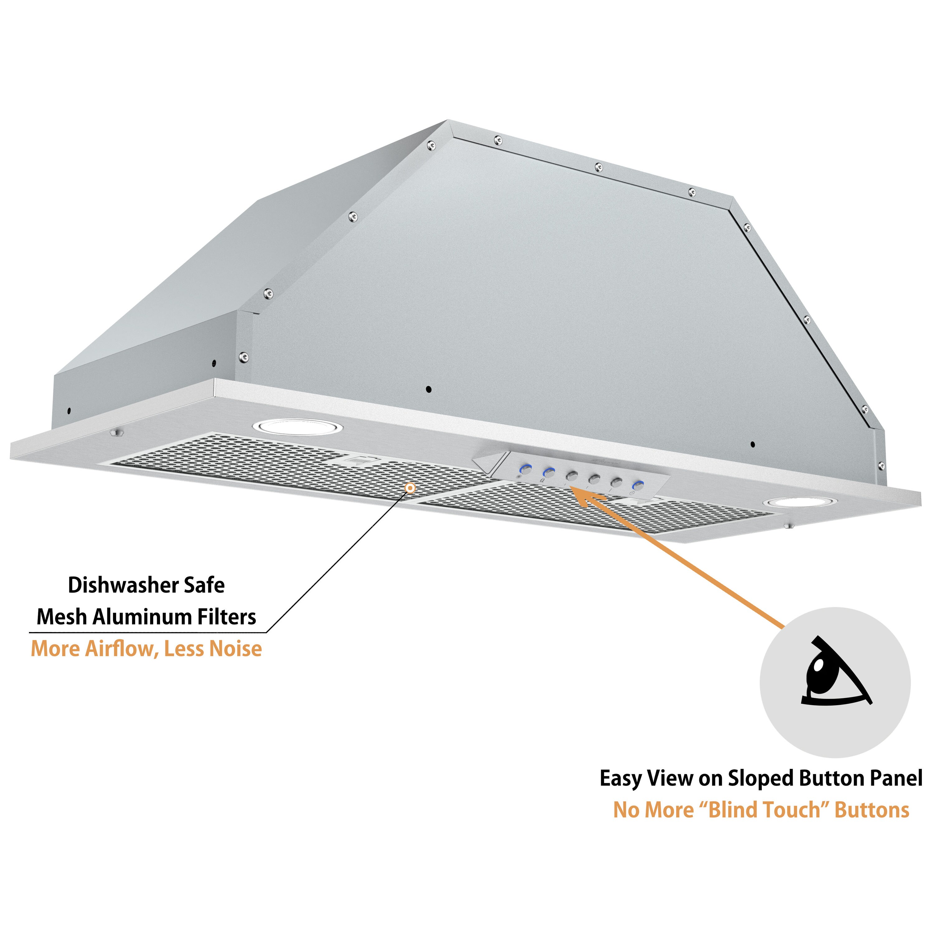 Awoco RHIT06M30 30 Inch Stainless Steel Ducted Under Cabinet Insert