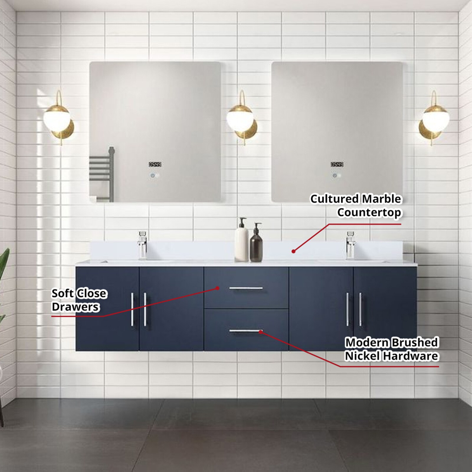 Lexora LVG72DE311 Bath-Vanity-Combo - View #5