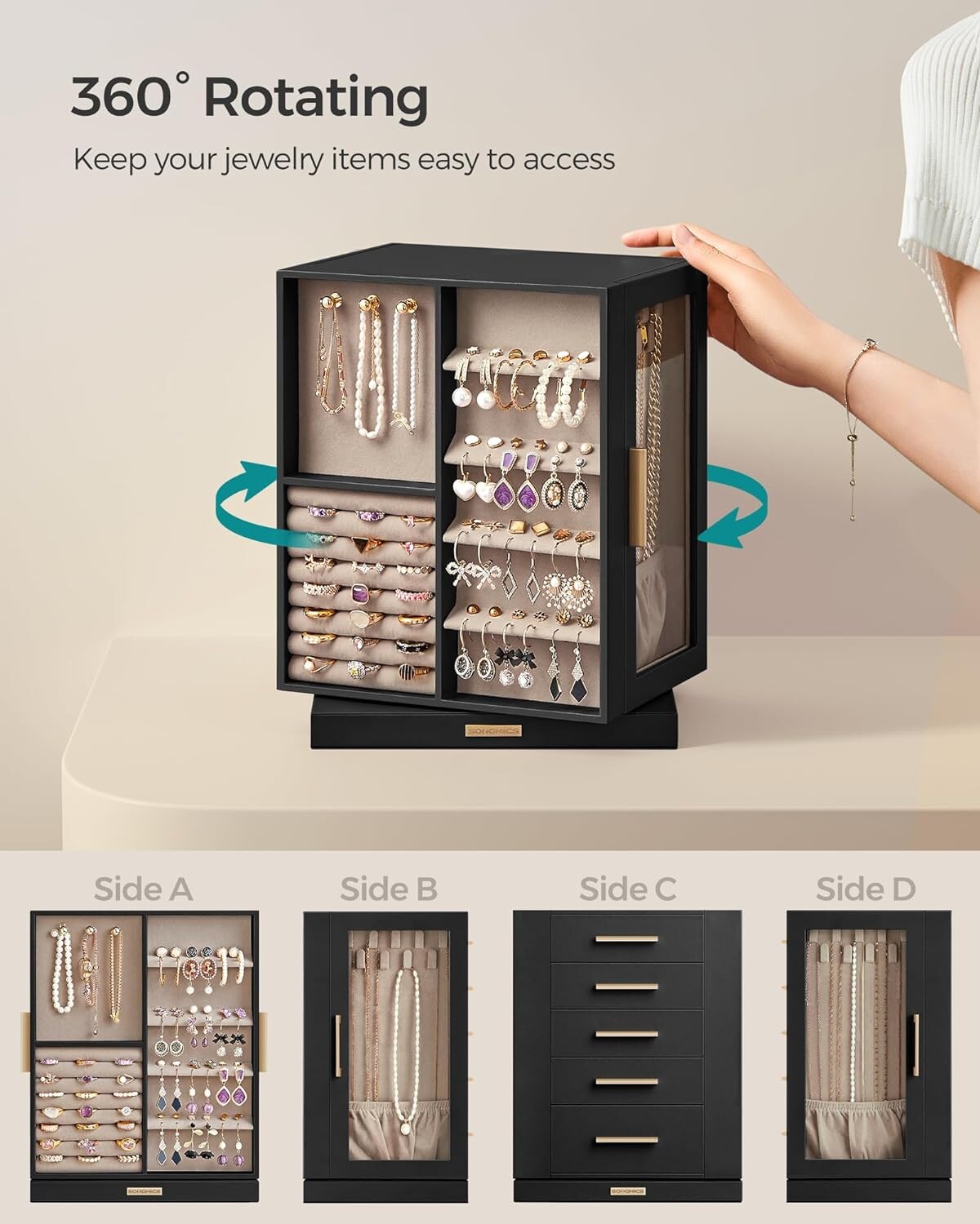SONGMICS HOME JBC170B01 Jewelry-Organization - View #4