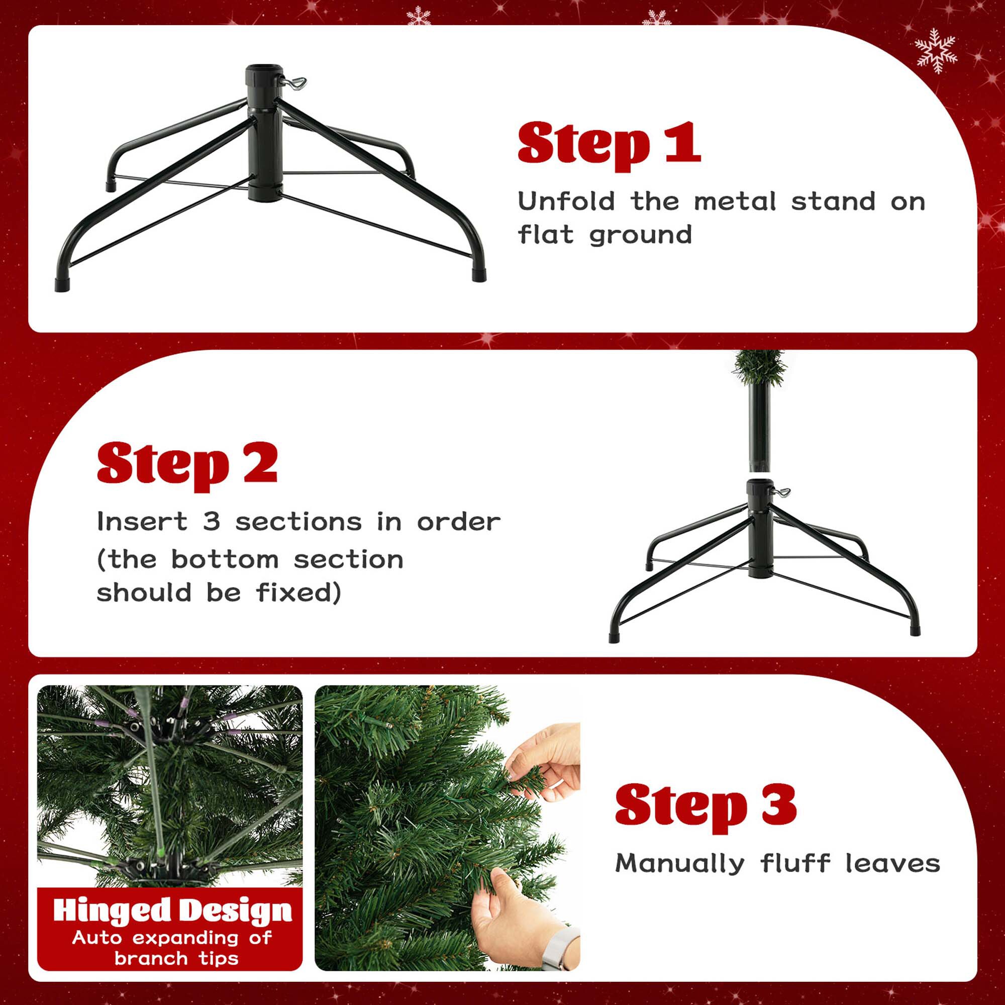 Costway LWS00772 Artificial-Christmas-Trees - View #4