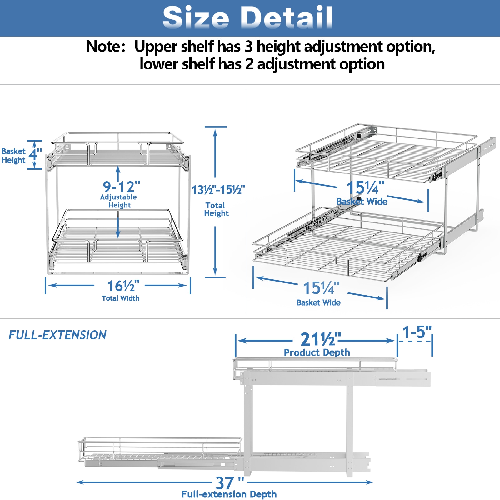 LOVMOR 1822-PULLOUTBASKET Pull-Out-Cabinet-Baskets - View #3