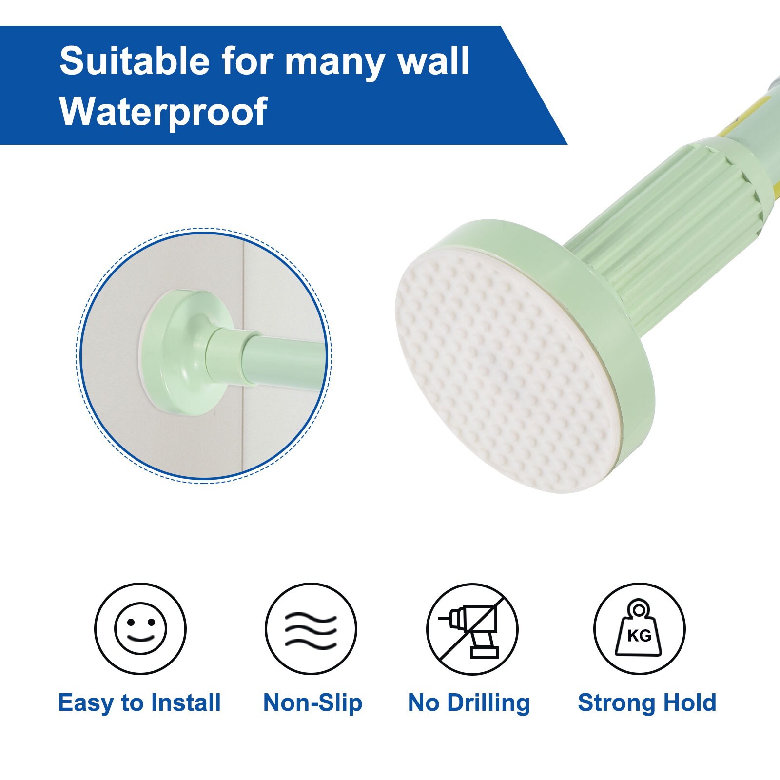 Unique Bargains 664694308554 Shower-Rods - Thumbnail View #3
