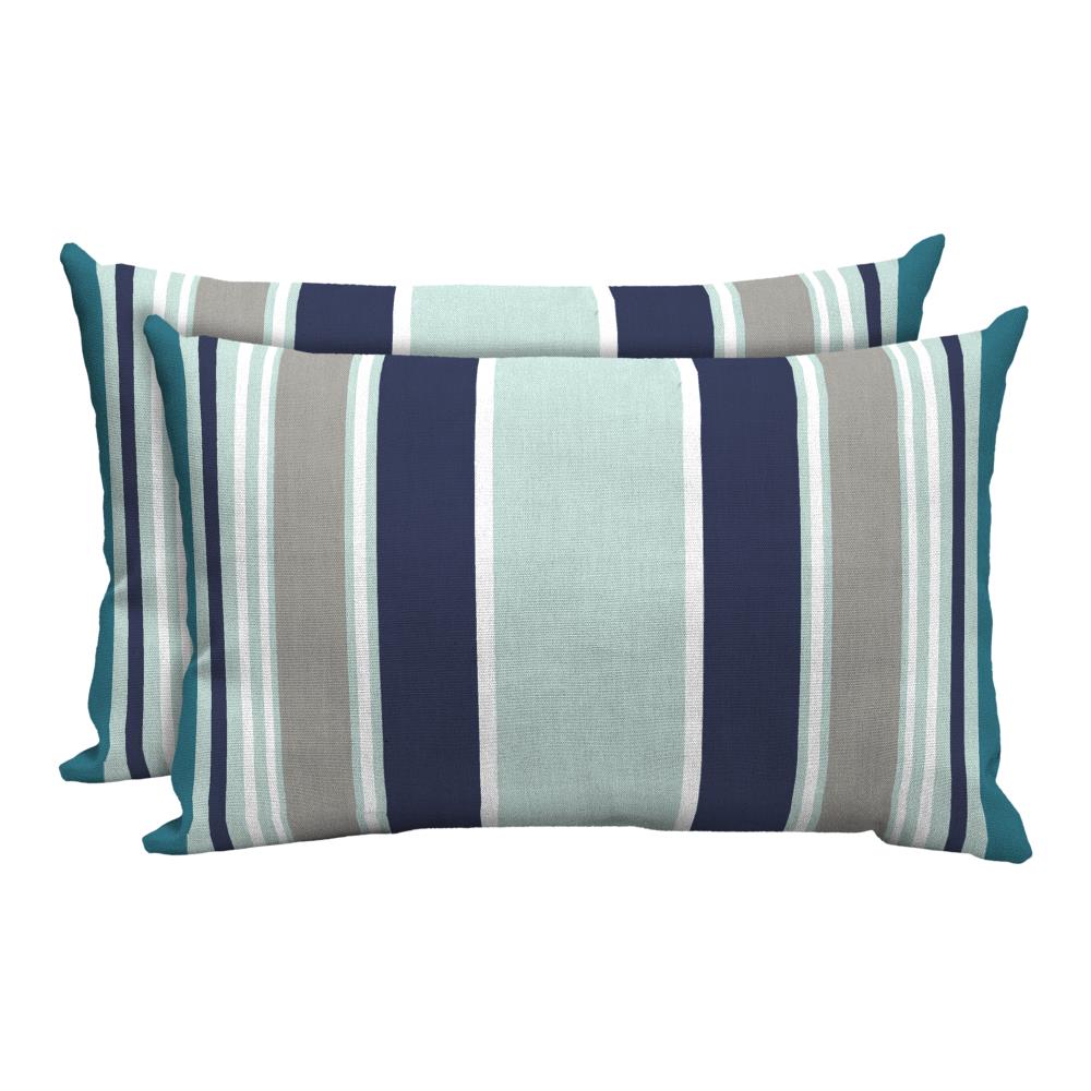  SK01120A-D9C2 2-Pack Striped Blue Rectangular Lumbar Pillow