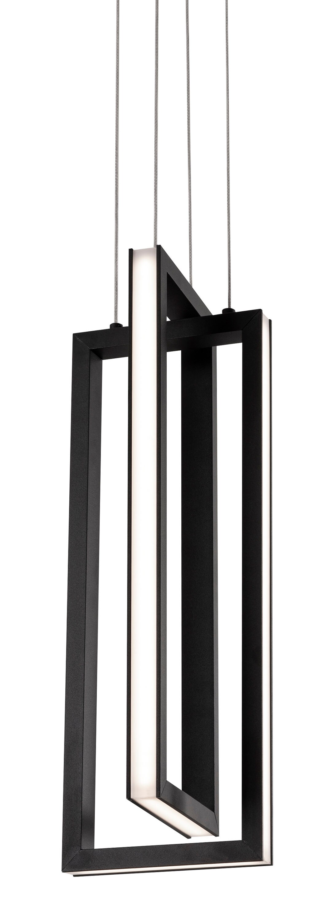 AFX COLP06L30D1BK Cole 2 -Light Black Transitional Square Large Hanging Pendant light