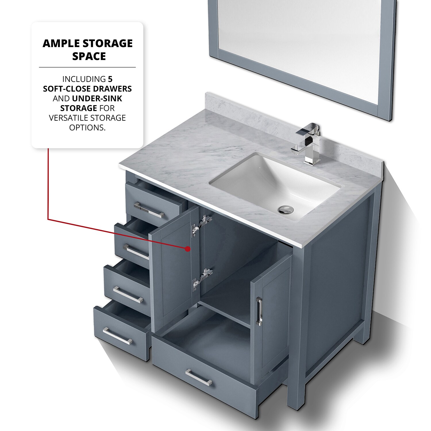 Lexora LJ342236SBDSM34FR Bath-Vanity-Combo - View #6