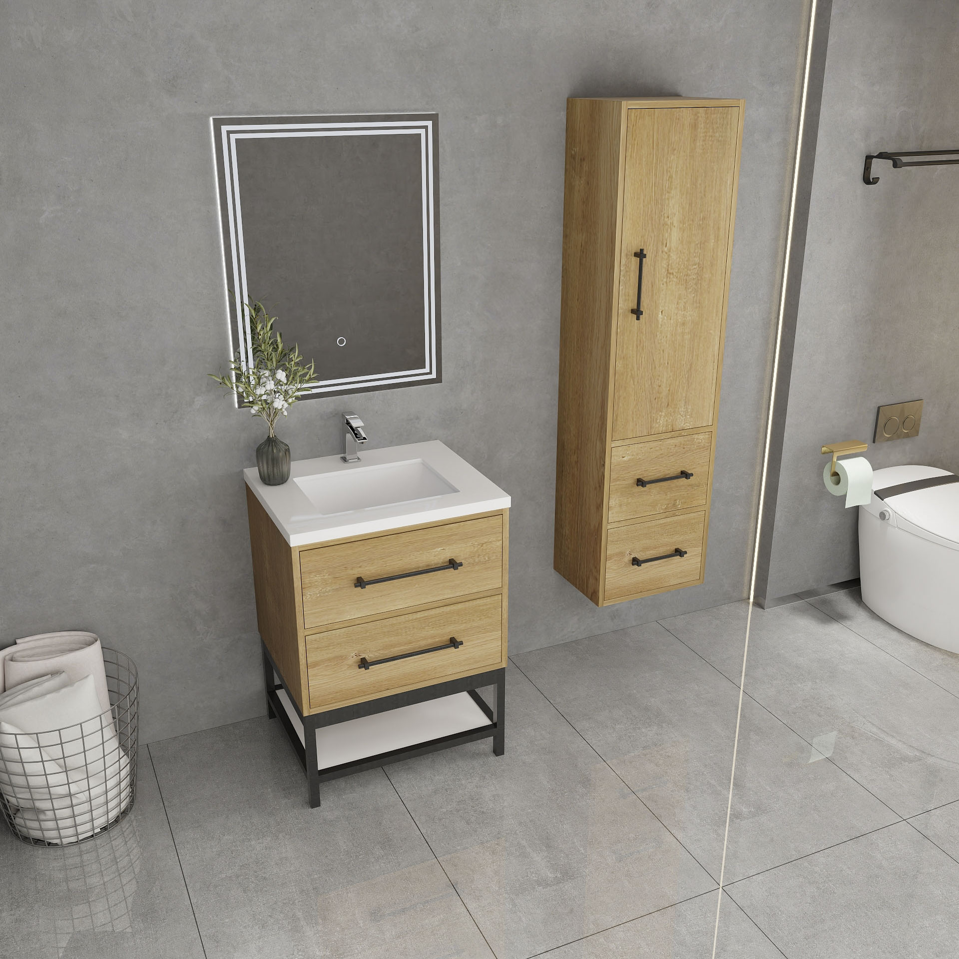 BV Better Vanity VICTORIA24FM-OAK Bath-Vanity-Combo - View #6