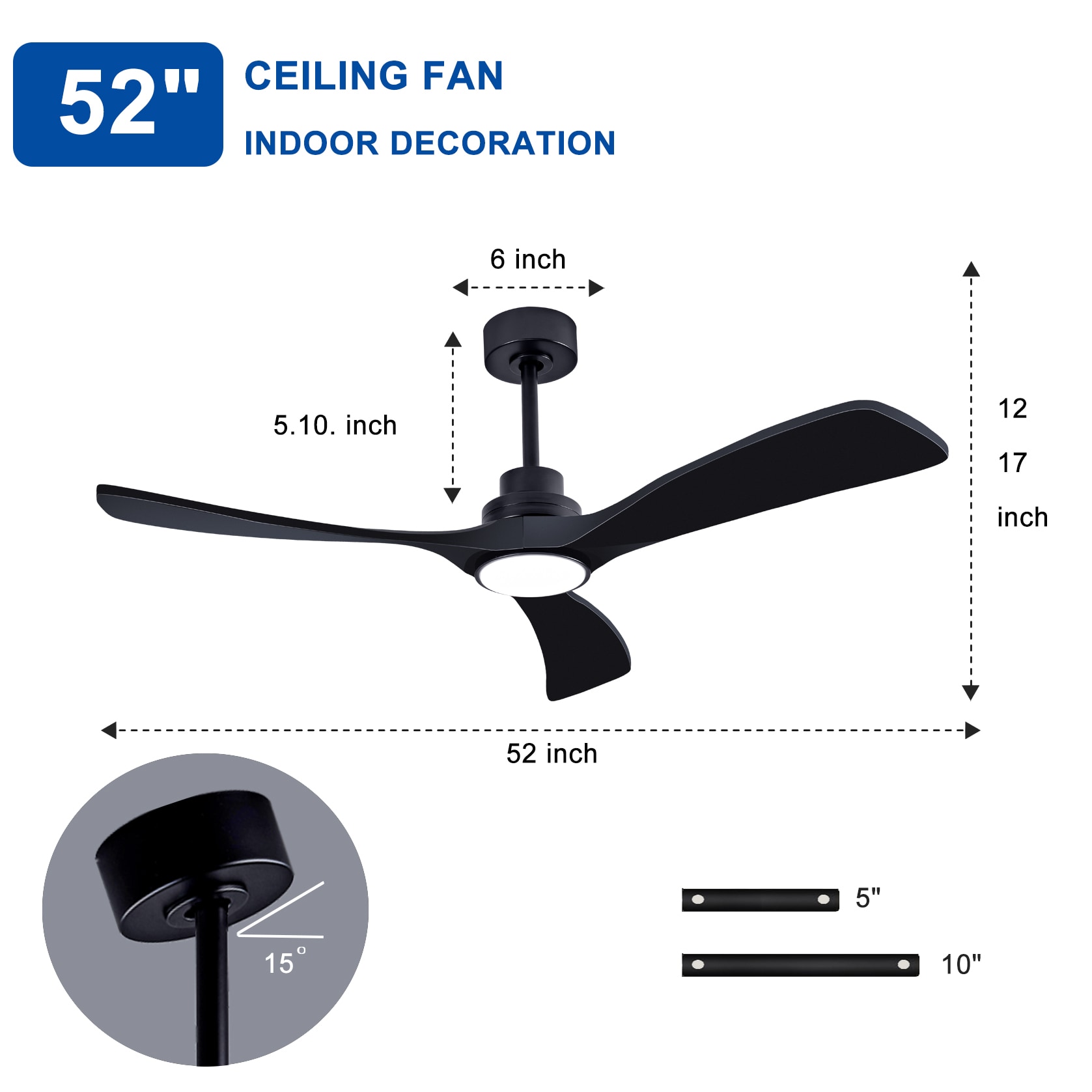 Gleam Flare GF-GG-52K021BK Ceiling-Fans - View #7