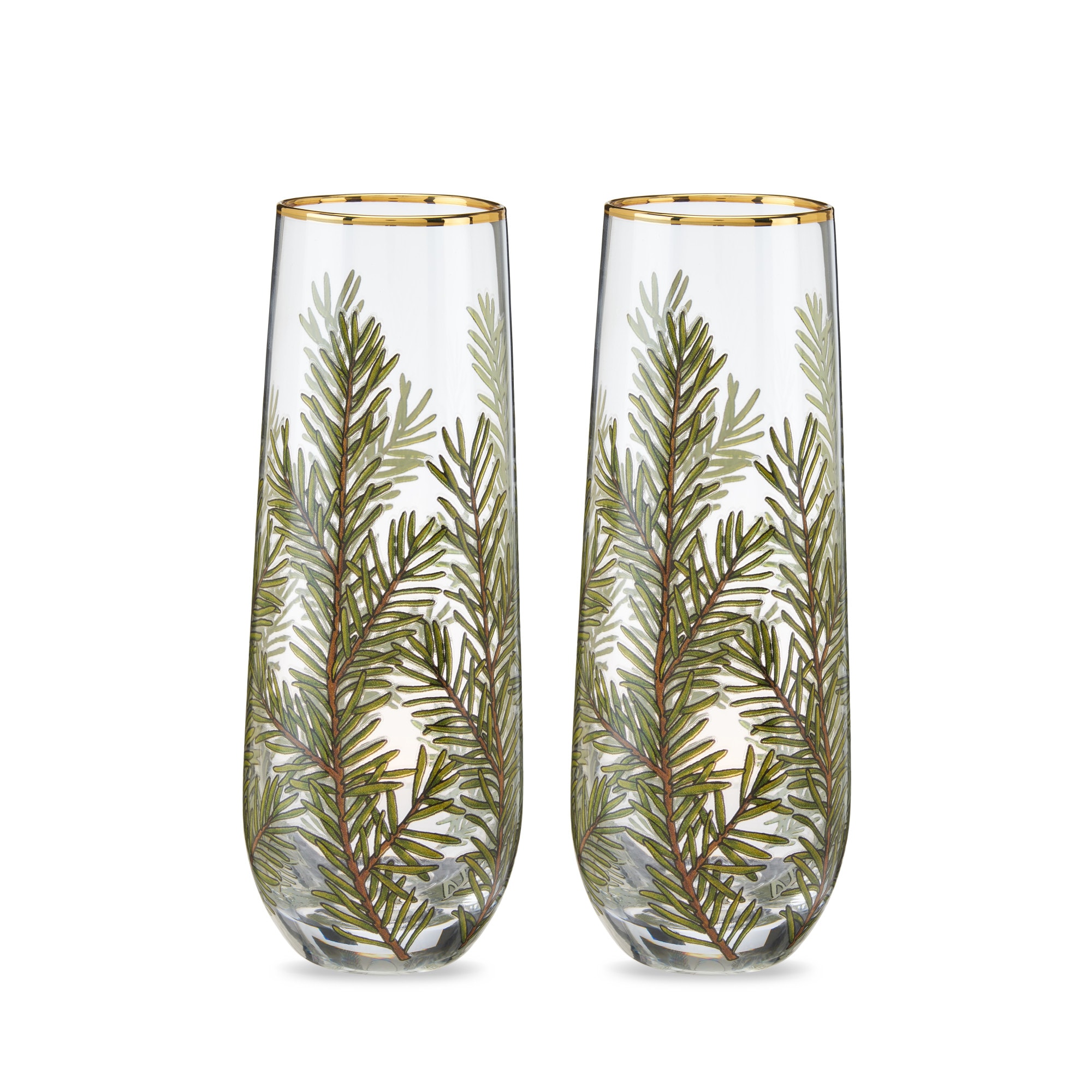 Twine Woodland Stemless Champagne Flutes Set of 2