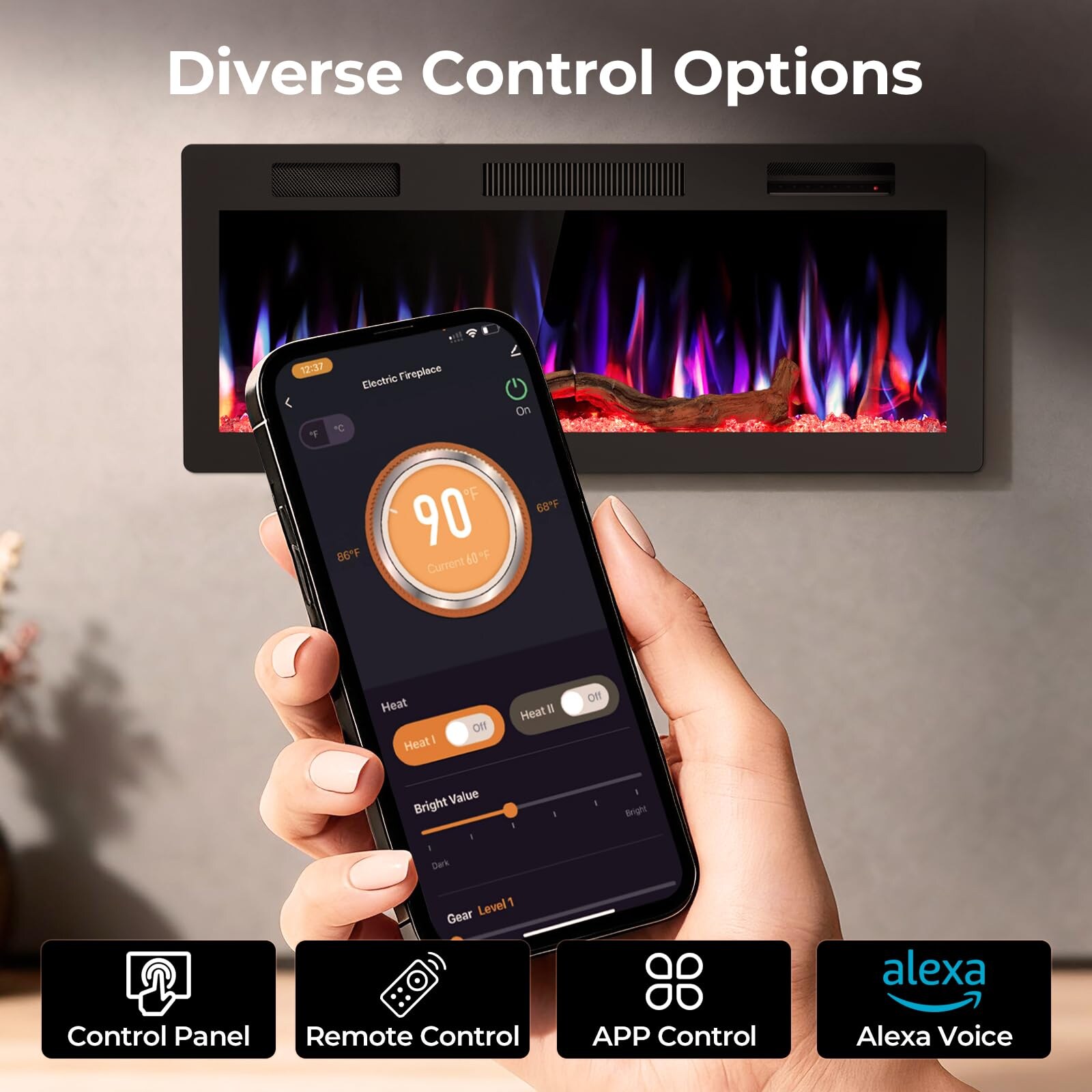 COWSAR LS00426HEF0 Electric-Fireplaces - View #4
