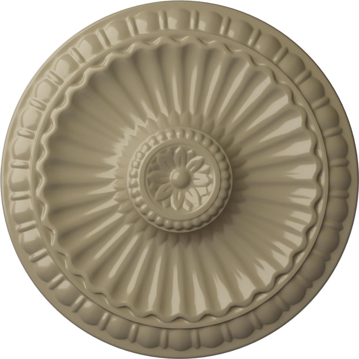 Ekena Millwork CM11LIGDF Linus 11.25-in W x 11.25-in L Painted Gobi Desert Polyurethane Whole Ceiling Medallion